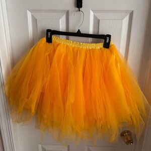 Vibrant Yellow Tulle Skirt